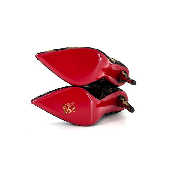 NEW Christian Louboutin Astrilarge Botta 100 Pony Kitty Pointed Toe Boots 36 - Picture 7 of 8